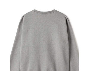 Wholesale Autumn 3D Embroidered Logo Solid Loose 100% Cotton Casual Top <b>Men</b> Long-Sleeved Anti-Pilling Crew Neck Hoodie - Product Image 6