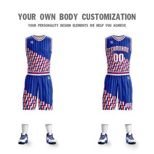 Uniforme de basket-ball tendance avec ensembles imprimés de logo personnalisé nom de l'équipe de sublimation cousu dessus - Product Image 3