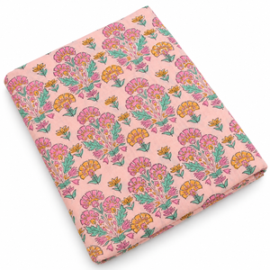 Tissu en voile de coton tissé léger à imprimé floral fait main Pinksa Fashion, fil peigné, largeur 43/44 pouces, 60S60S, 90 GSM - Product Image 1