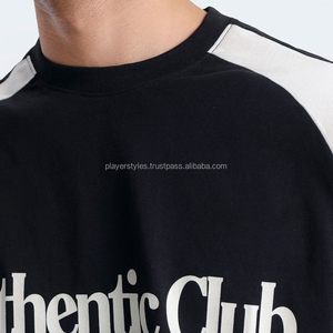 T-shirt ajusté personnalisé, respirant, durable, 100% coton, t-shirts à empiècements, vêtements de mode ethnique, tailles personnalisées - Product Image 5