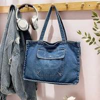 Sac à main en jean fait main, style décontracté pour femmes, sac fourre-tout tendance, léger, sacs en jean pour femmes