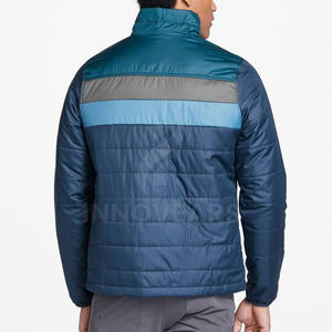 Blouson matelassé décontracté pour homme, couleur unie, motif lettres, style urbain, respirant et coupe-vent, Hiver 2024 - Product Image 4