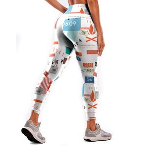 กางเกงรัดรูปเอวสูงพิมพ์ลายนู้ดรัดรูปของผู้หญิงเลกกิ้งยกสะโพกแห้งเร็วสำหรับเล่นกีฬาโยคะ - Product Image 6