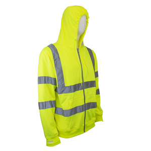 Wholesale High Visibility Sweatshirt for Men Work Best Quality Reflect <b>Hi</b> <b>Viz</b> Safety Green <b>Hoodies</b> with Customized Logo - Product Image 2