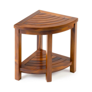 TABOURETS DE SALLE DE BAIN EN TECK BANC TEINT NATUREL FORME TRIANGLE DESIGN MODERNE POUR LES PROJETS D'HÔTEL - Product Image 1