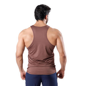 Camiseta sin mangas de algodón 100% de alta calidad para hombre, camiseta informal con ajuste muscular, diseño de espalda de corredor, secado rápido, Fitness, gimnasio, entrenamiento, camiseta sin mangas gráfica, venta - Product Image 3