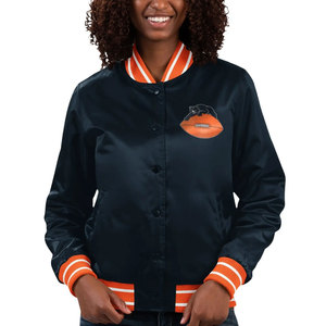 Chaqueta universitaria de manga larga con lavado ácido para mujer, chaqueta de punto de invierno con relleno de algodón satinado de talla XL, suministro al por mayor - Product Image 3