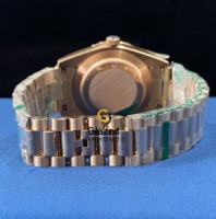 Reloj de Lujo de Acero Inoxidable con Esfera de Chocolate, Color Rosa, Cristal Analógico, Automático, Estilo Hip Hop, con Diamantes Cultivados en Laboratorio, Solo Bisel con Incrustaciones