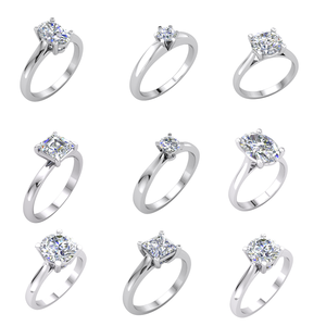 Bague classique élégante en or 14 carats pour femme avec 0.24Cts VS Clarity Lab Grown EF Color Diamond Jewelry - Product Image 5