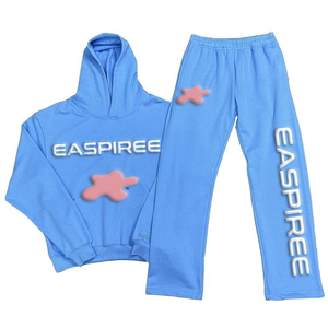 Chándal con estampado DTG DTF personalizado para hombre, ropa deportiva al por mayor, ropa de gimnasio, conjunto de entrenamiento físico, traje deportivo para correr - Product Image 1