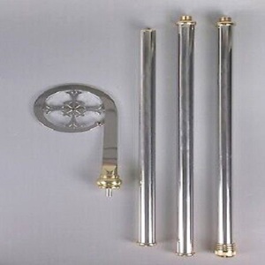 Crozier ที่ยอดเยี่ยมสำหรับครอปวันพ่อของพระคริสต์ทำจากโลหะสีเงิน Crook Bright Shaft รวมเสร็จสิ้นขนาดใหญ่ - Product Image 1