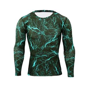 Rashguard Homme Personnalisé Haute Qualité Manches Longues Compression Polyester/Nylon Vêtements de Sport Service OEM - Product Image 5