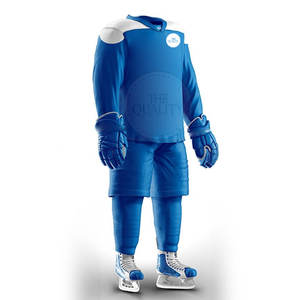 Conjuntos de uniformes de hockey sobre hielo para adultos de tacto suave, transpirable, 100% poliéster, ecológico, secado rápido, ropa deportiva personalizable - Product Image 2