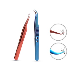 Ensemble de pinces à épiler d'extension de cils de qualité supérieure outils de cils en acier inoxydable antistatiques approvisionnement d'usine OEM ODM pour les professionnels - Product Image 2