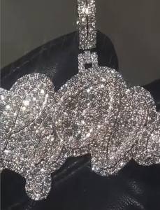 Pendentif personnalisé Radiant avec nom, serti de moissanite, en argent 925, taille brillant, bijoux hip-hop sur mesure, certifié GRA, cadeau - Product Image 4