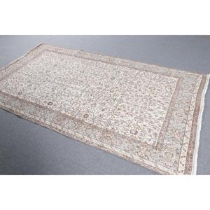 พรมวินเทจตุรกี ขนาด 5x9.1 ฟุต (151x276 ซม.) พรมขนสัตว์สีน้ำตาล - Product Image 2