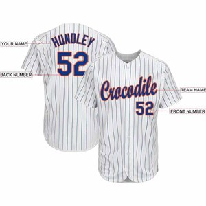 Baseball Jerseys Custom Wear Stitched Embroidered Breathable Moisture Wicking 100% Polyester Four-Way Stretch Unisex - Product Image 2