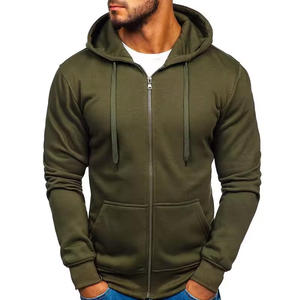 Sudadera con capucha de fitness con cremallera ligera personalizada para hombre 100% algodón invierno OEM técnica bordada de impresión digital - Product Image 5