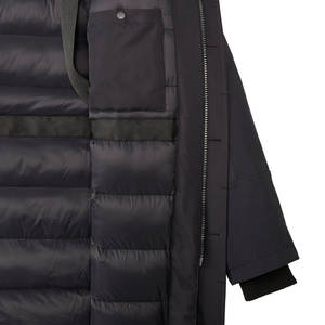 Parka transpirable Chaqueta larga de alta calidad Unisex Forro polar Invierno impermeable con colores sólidos con capucha de piel Parka para hombre - Product Image 4