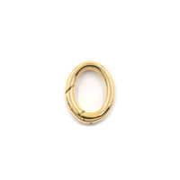 Fermoirs à ressort ovales en laiton plaqué or 18 carats, connecteurs faits à la main pour la fabrication de colliers et de bracelets