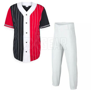 Uniforme de ropa deportiva de béisbol transpirable para equipos con logotipo de número de nombre personalizado y pantalones de Jersey de secado rápido - Product Image 1