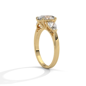 Handmade 14K Gold 2CT Oval Cut Labgrown Diamond <b>Ring</b> Custom 3 Stone Engagement Wedding <b>Ring</b> IGI Certificate Classic for Parties - Product Image 5