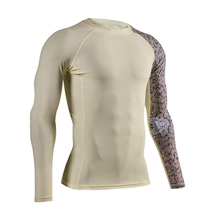 Hombres Gimnasio Compresión Debajo de la capa base Tops Manga larga Secado rápido Deportes Personalizado Hombres Gimnasio Manga larga Camisas de compresión en blanco - Product Image 6