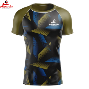 Diseño personalizado impreso rash guard que absorbe la humedad Rashguards tendencia superior precio bajo - Product Image 1