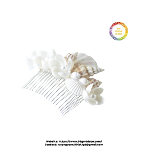 Peine de conchas marinas de alta calidad hecho a mano de conchas reales Ideal para juego de regalo de salón Marcas de belleza ecológicas - Product Image 6