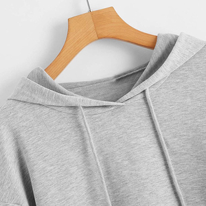 Hoodies Pour Femmes À Manches Longues Cordon Crop Sweat Crop Sweat À Capuche Pull Femmes Crop Tops Hoodies - Product Image 4