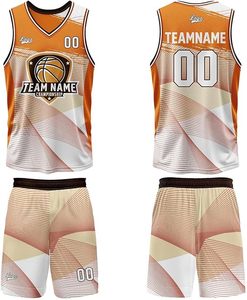 Ensemble de maillots de basket-ball pour hommes gris avec logo personnalisé marron couleur réversible pratique à paillettes par sublimation complète - Product Image 6