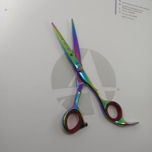 Tijeras de Peluquería de Acero Inoxidable con Recubrimiento de Titanio Arcoíris, Tijeras de Corte de Pelo con Cuchilla Afilada para Uso en Salones de Belleza - Product Image 4