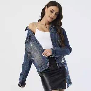 Veste en jean unisexe de haute qualité en gros, motif de lettres d'hiver, logo personnalisé sur le devant, design respirant, coupe-vent, écologique - Product Image 5