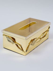 Prime Quality Large Gold Plated Metal <b>Tissue</b> <b>Holder</b> Vintage Customized Brass Napkin <b>Holder</b> <b>Box</b> Elegant and Durable Design - Product Image 6