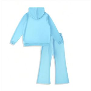 Conjunto de Sudadera con Capucha y Pantalones de Chándal Oversize Unisex de Felpa Francesa Personalizado con Lavado Ácido y Bordado de Parches, Estilo Urbano - Product Image 3