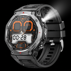 Reloj inteligente Rogbid KT85 con pantalla táctil AMOLED de 1.43 pulgadas, resistente al agua 5ATM, monitor de actividad física con linterna para hombres y mujeres - Product Image 1