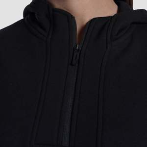 Sudadera con capucha y media cremallera Arcadia transpirable, color negro - Product Image 5