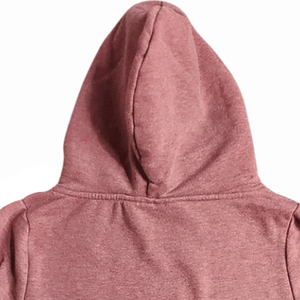 Sudadera con capucha de lana de algodón rosa Burdeos informal para mujer, sudadera transpirable para otoño e invierno con logotipo frontal - Product Image 5