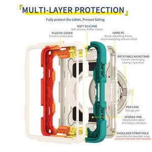 เคสไอแพดมินิ 8.3 นิ้วแบบพรีเมียมพร้อมที่จับแบบปรับได้ สีผสม - Product Image 2