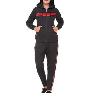 Low Moq Custom Design Women <b>Tracksuits</b> Outdoor Use Women Clothing Solid Color <b>Plain</b> <b>Tracksuit</b> - Product Image 1