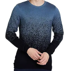 Sudadera de cuello redondo personalizada con estampado completo 2025 para hombre, nuevo jersey deportivo moderno con patrón, 100% de algodón, bordado antiretráctil - Product Image 1