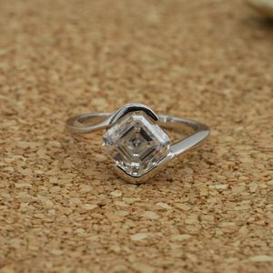 Brilliant Luminous Lab Grown Diamond <b>Ring</b> 925 Sterling <b>Silver</b> Plated <b>Emerald</b> Cut VVS2 IGI Certified Luxury Jewelry Engagement - Product Image 1