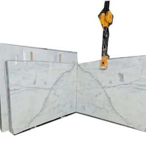 2023 White Imperial Carrara Marble Polished Finishing Hot Selling Wholesales Customazible Natural Stone Made in Turkey Factory