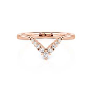 Jeulia Rhodium-Plated Sterling Silver V-Shape Fashion <b>Ring</b> <b>Adjustable</b> Romantic Anniversary Band - Product Image 1