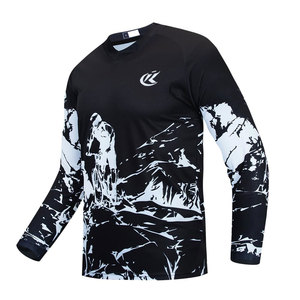 Jersey de Motocross de Invierno Estilo Profesional con Material Transpirable de Poliéster/Nylon de Secado Rápido para Pilotos - Product Image 1