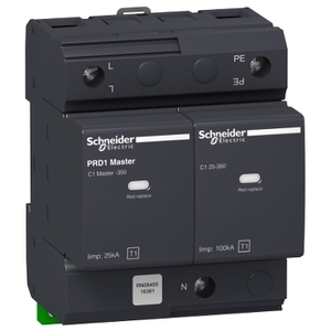Scaricatore di sovratensione modulare unipolare PRD1 Master TVS 350V con N Remote Transfer per protezione di casa e ufficio - Product Image 1