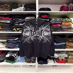 <b>Y2K</b> Vintage 90s Solid Fleece Digital Printing Oversized Zipper <b>Hoodie</b> Long Sleeve Anti-Pilling Streetwear Winter Coat Men's - Product Image 4