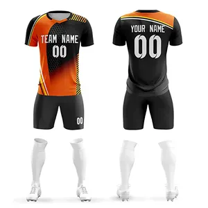 Custom Groothandel Goedkope Europese Team Snelle Droge Training Sublimatie Voetbal Jersey Voor Mannen Ontwerpen Full Set Voetbal Kit