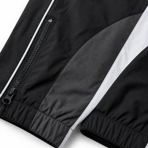 Custom Black Nylon Zip Collar Track Suits <b>Polyester</b> Streetwear Windbreaker Jogging Track Suit Bulk Wholesale Price - Product Image 5