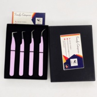 Pince à cils professionnelle personnalisée 45/90 degrés en acier inoxydable pour extensions de cils, longueur 10 mm, précision et durabilité